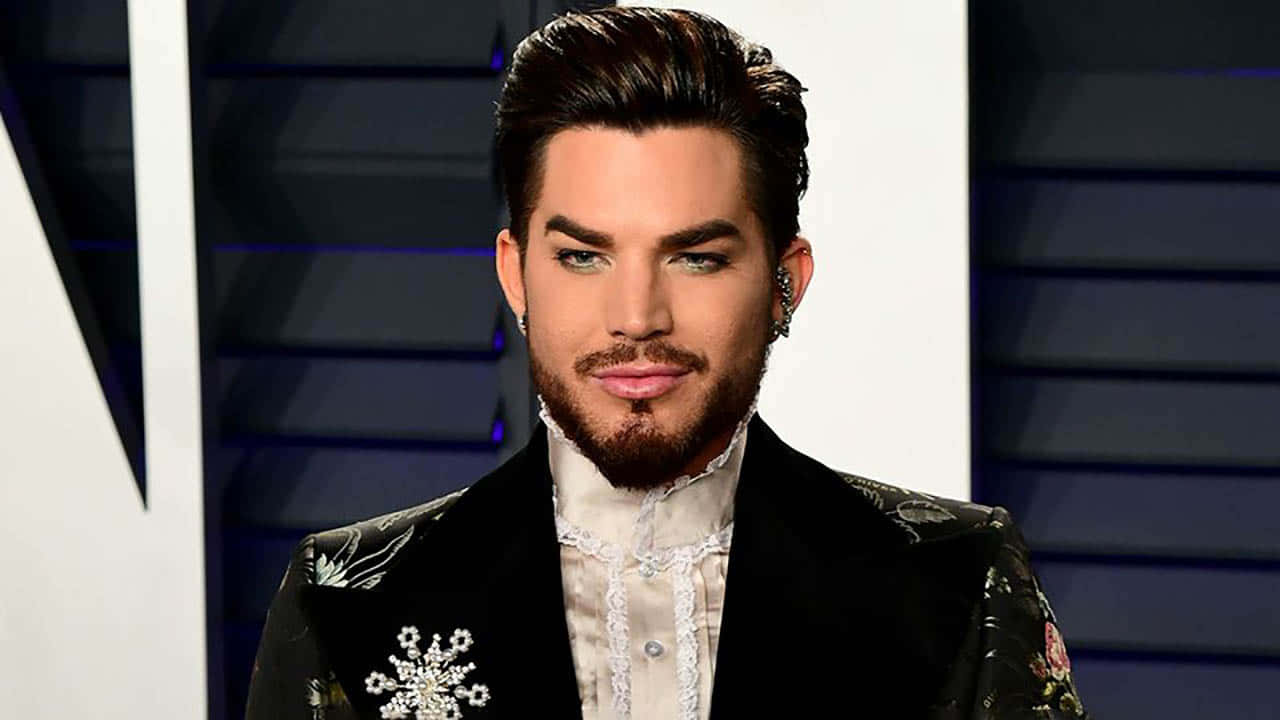 Adam Lambert, black velvet jacket, floral embroidery, HD Desktop Wallpaper