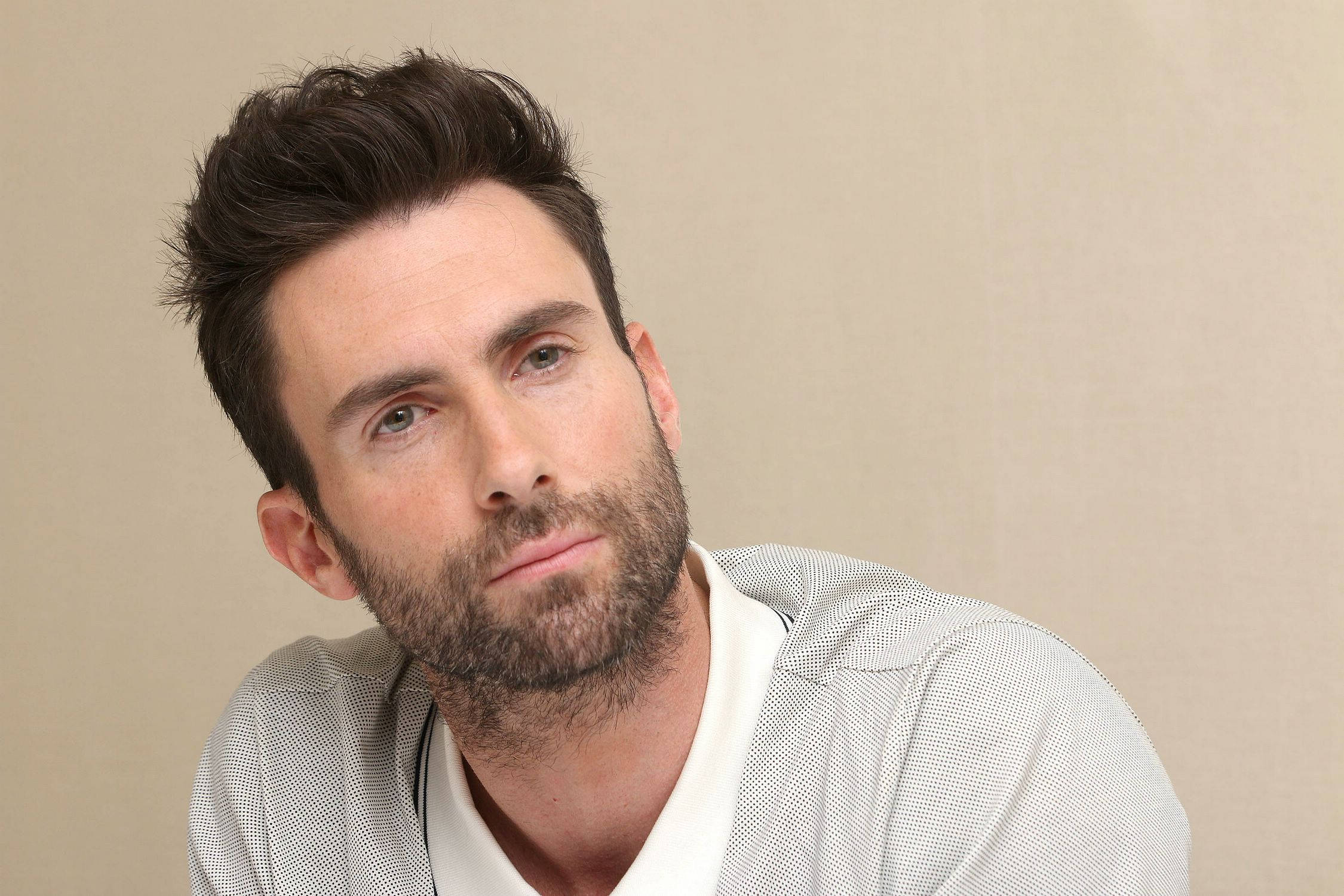 Adam Levine, dark hair, beard, Full HD Desktop Wallpaper