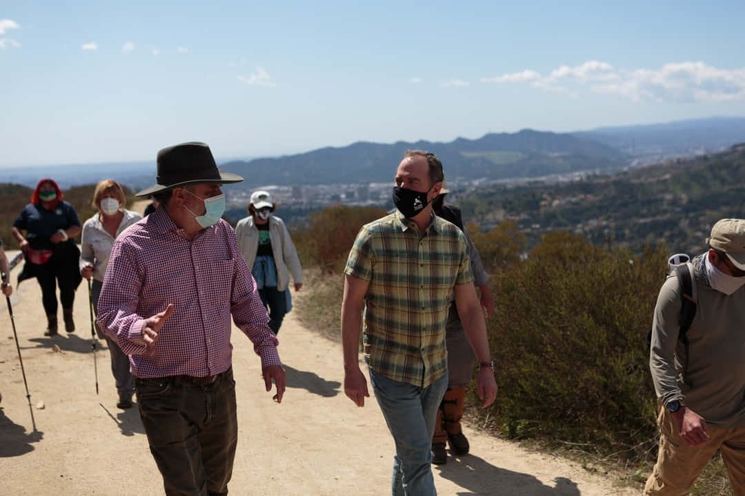 Adam Schiff, hiking, dirt trail, SD Desktop Wallpaper