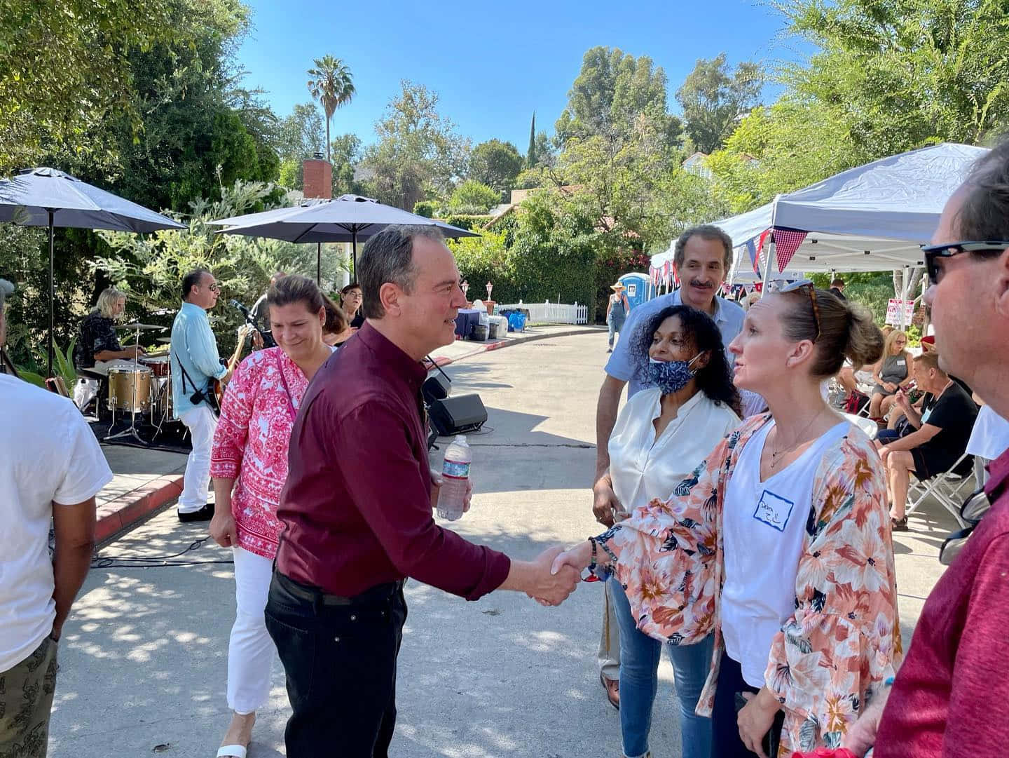 Adam Schiff, maroon shirt, floral top, HD Desktop Wallpaper