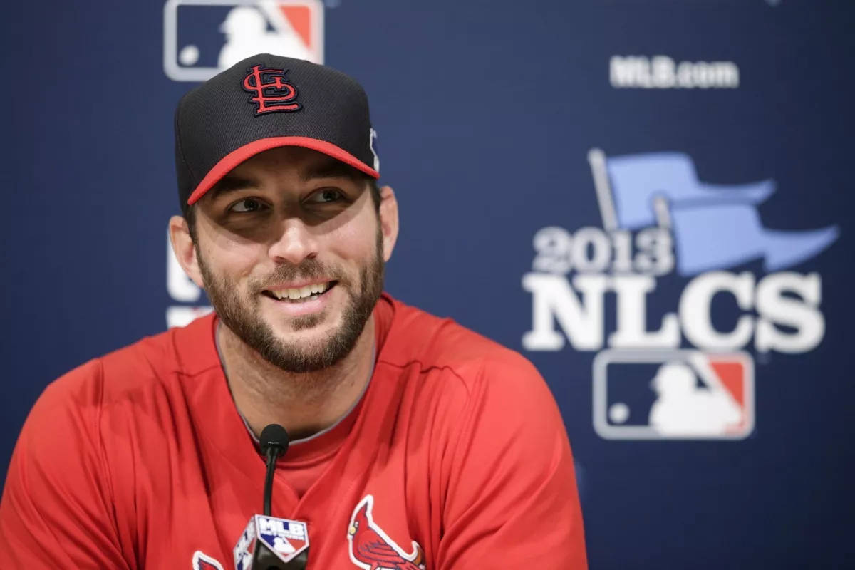 Adam Wainwright, red Cardinals jersey, cap, SD Desktop Wallpaper