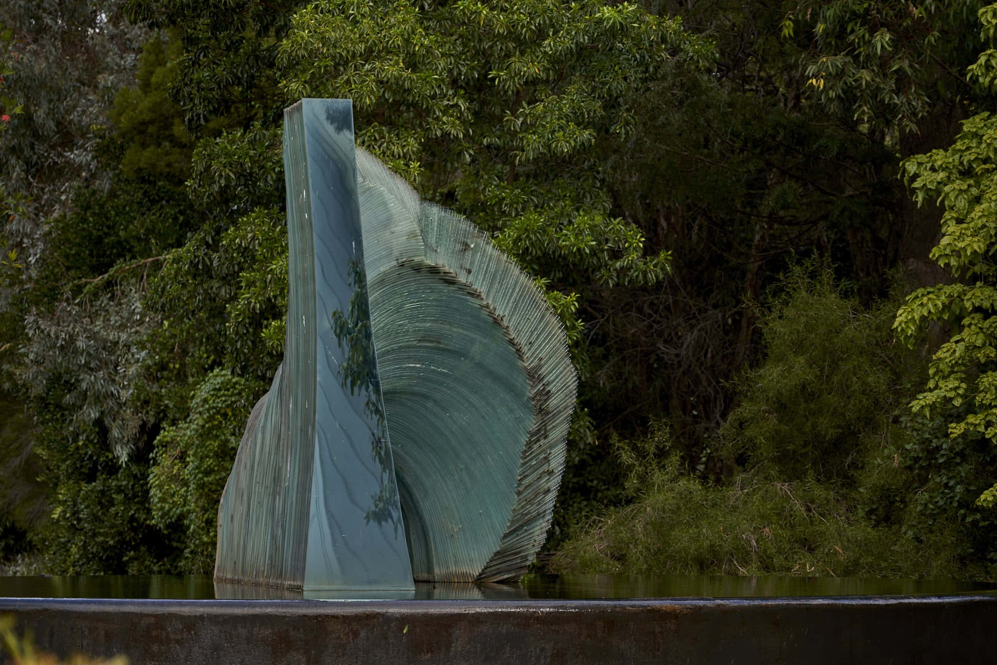Adelaide Botanic Garden, teal, abstract sculpture, Full HD Desktop Wallpaper