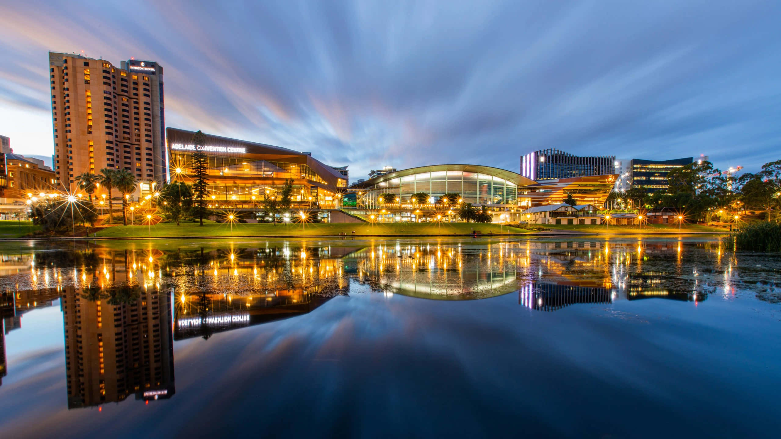 Adelaide Festival Centre, evening, dusk, 2K Desktop Wallpaper