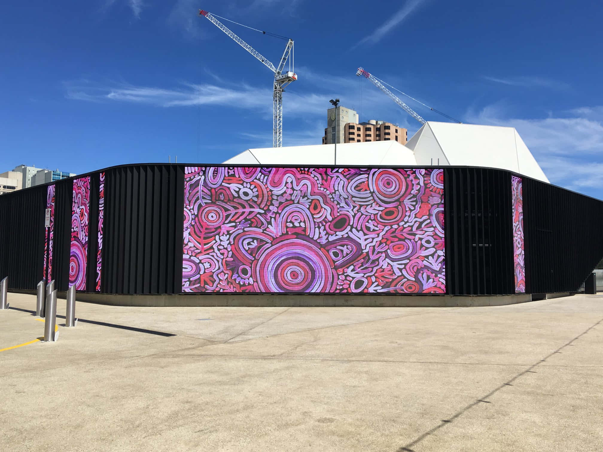 Adelaide Festival Centre, pink, purple, Full HD Desktop Wallpaper