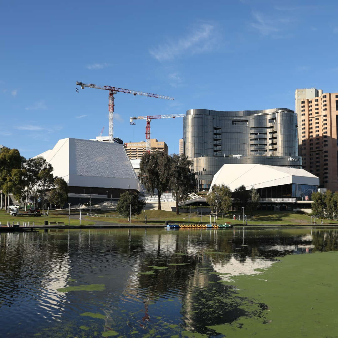 Adelaide Festival Centre, skyline, modern architecture, SD Desktop Wallpaper