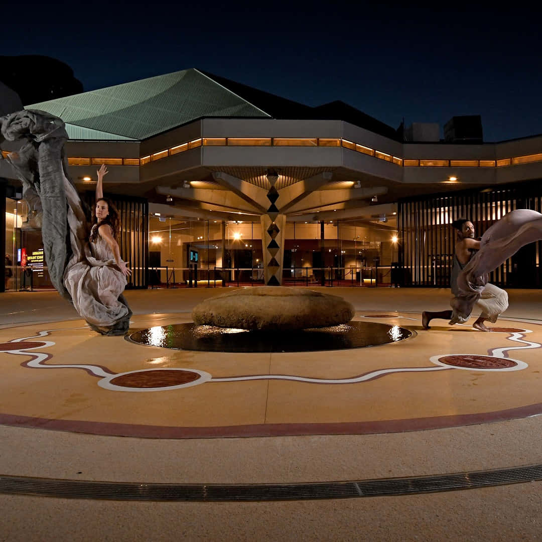 Adelaide Festival Centre, night, dancers, SD Desktop Wallpaper