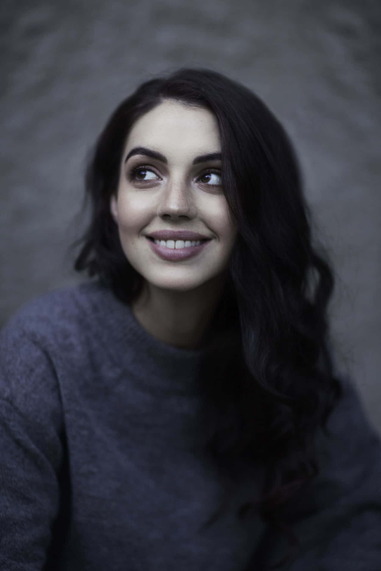 Adelaide Kane, dark wavy hair, soft smile, Full HD Phone Wallpaper