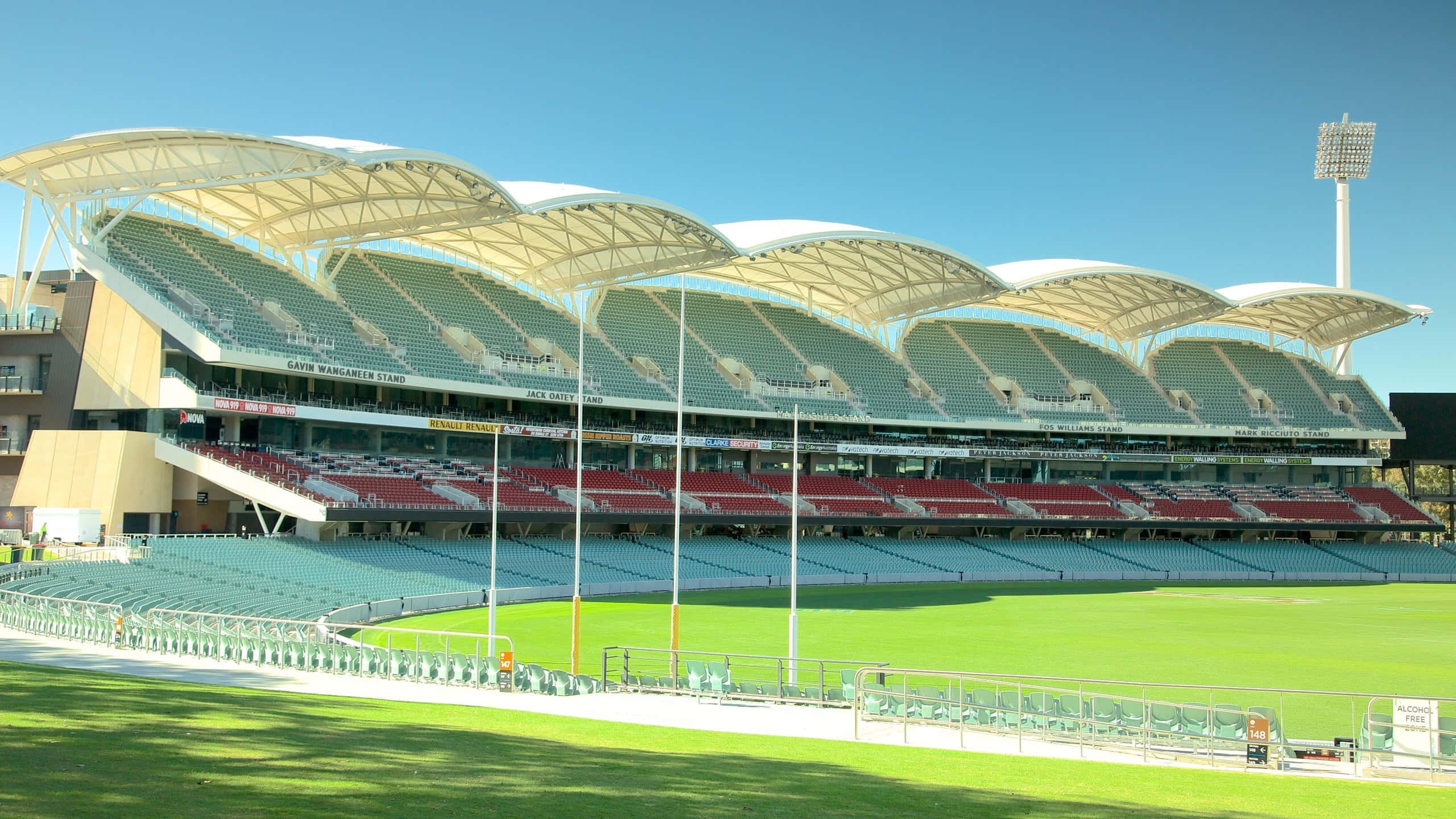 Adelaide Oval, stadium, white canopies, 2K Desktop Wallpaper