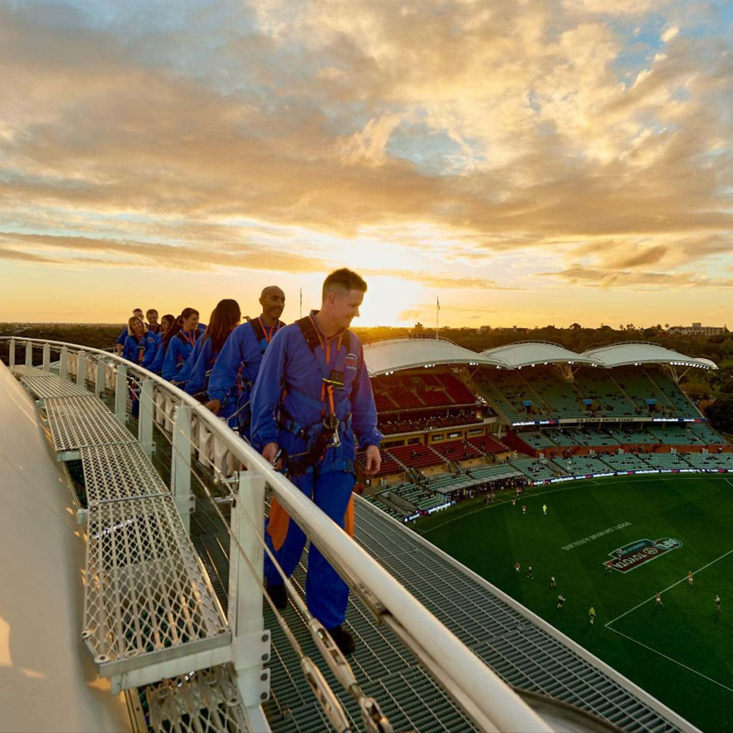 Adelaide Oval, roof climb, sunset, HD Desktop Wallpaper