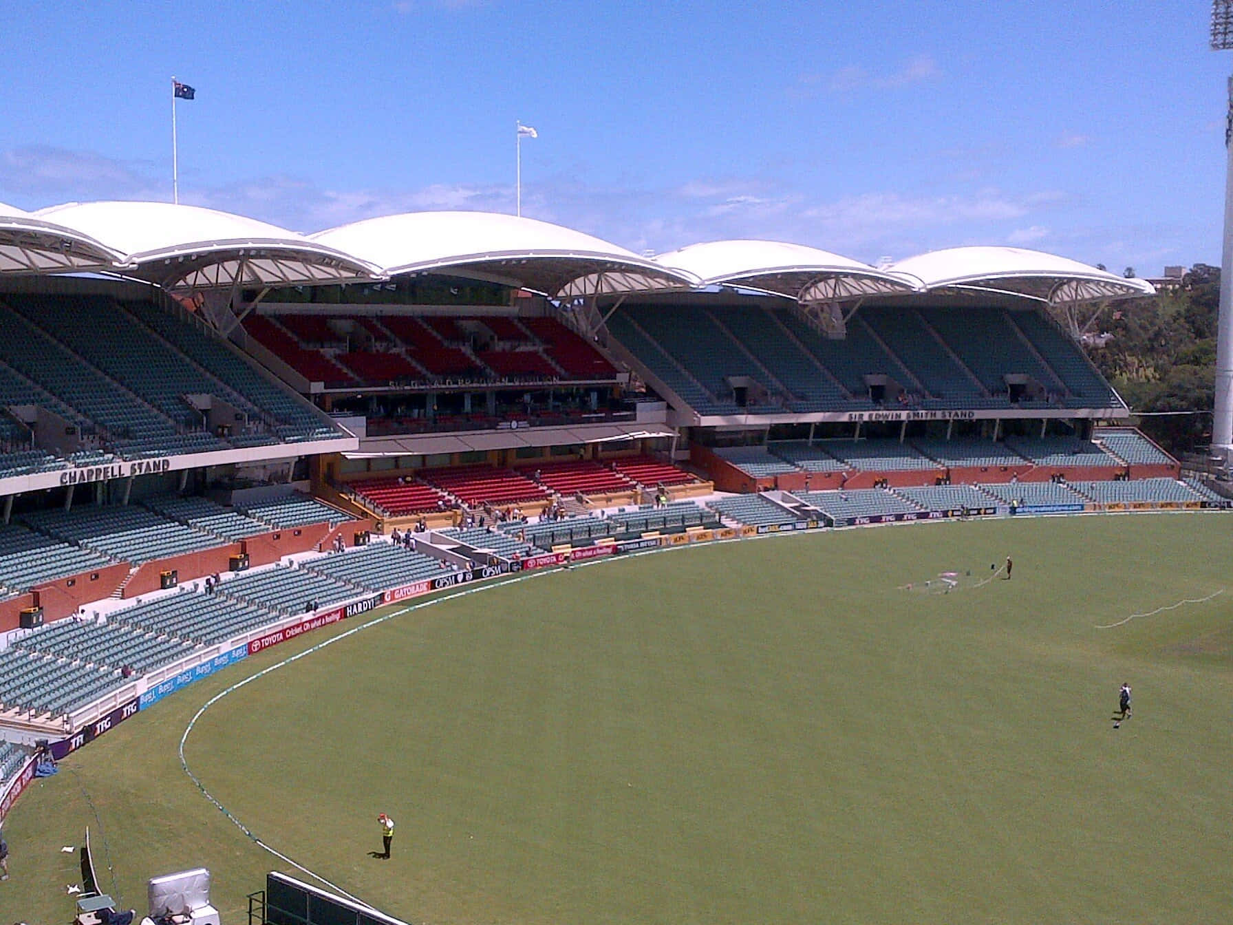 Adelaide Oval, cricket field, clear blue sky, HD Desktop Wallpaper