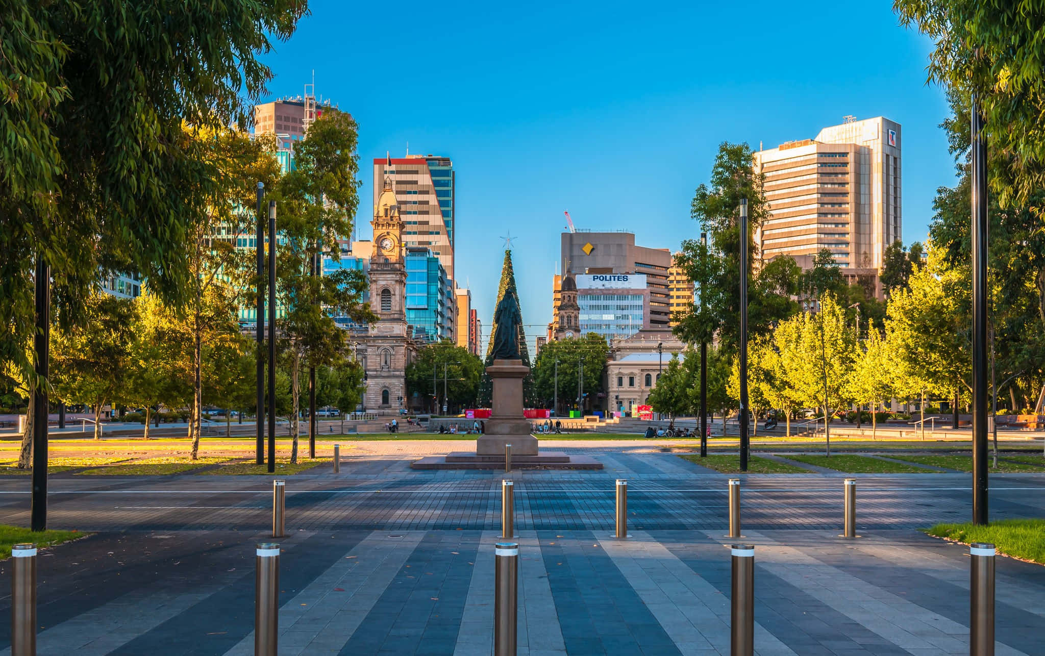 Adelaide Victoria Square, downtown view, urban plaza, Full HD Desktop Wallpaper