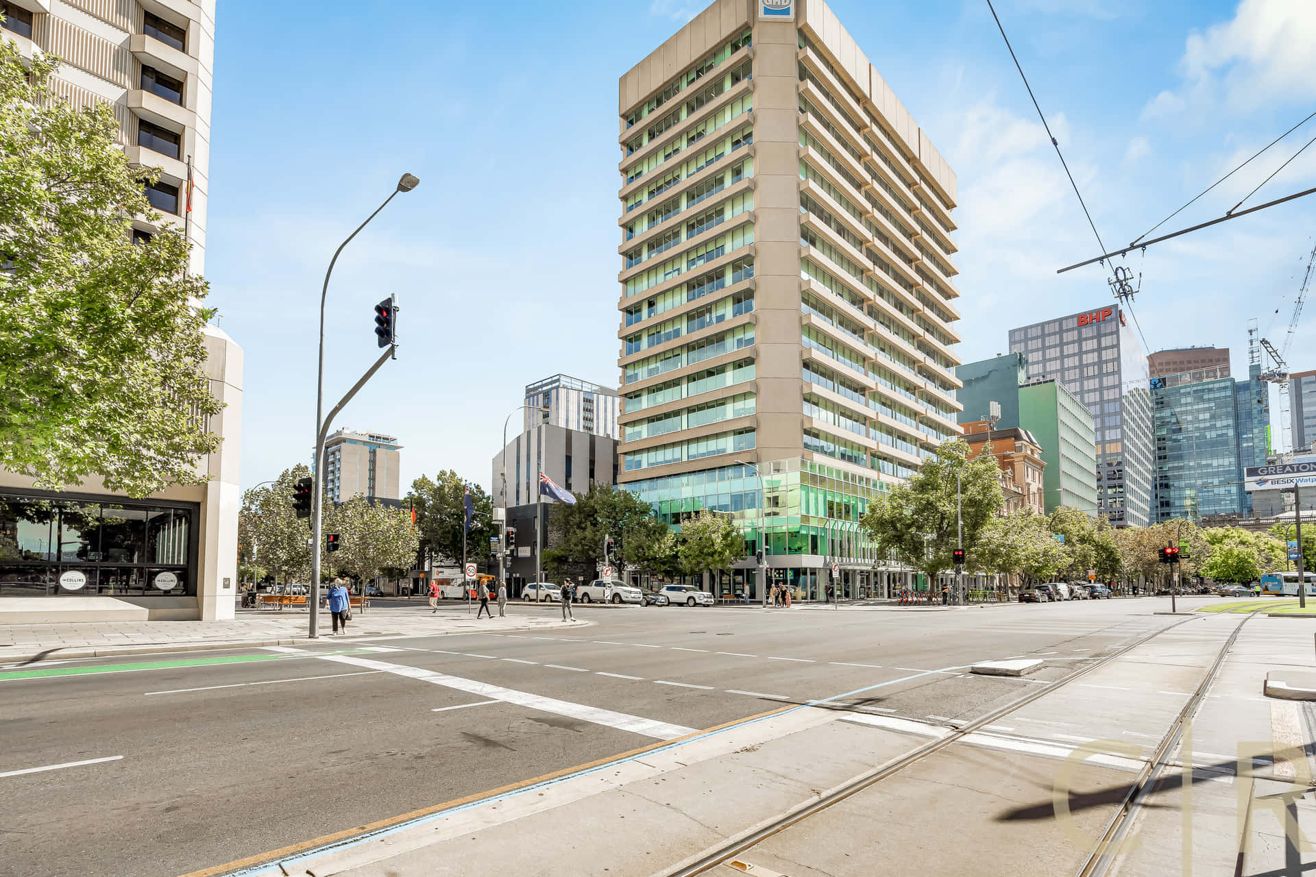 Adelaide Victoria Square, urban landscape, modern buildings, Full HD Desktop Wallpaper