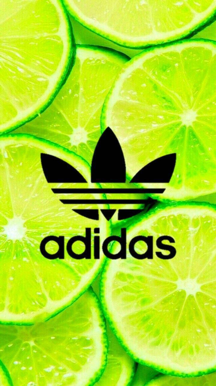 Adidas, logo, lime, HD Phone Wallpaper