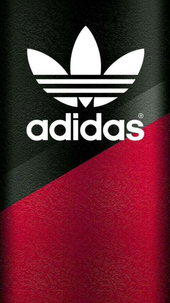 Adidas iPhone, black red design, white adidas logo, SD Phone Wallpaper
