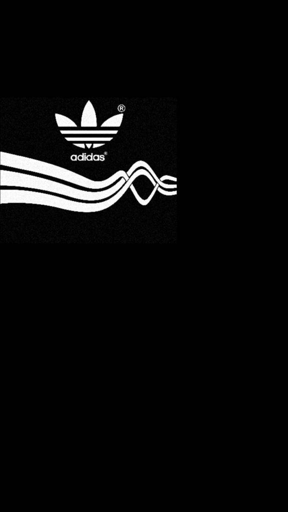 minimalist black adidas iphone, adidas, trefoil, SD Phone Wallpaper