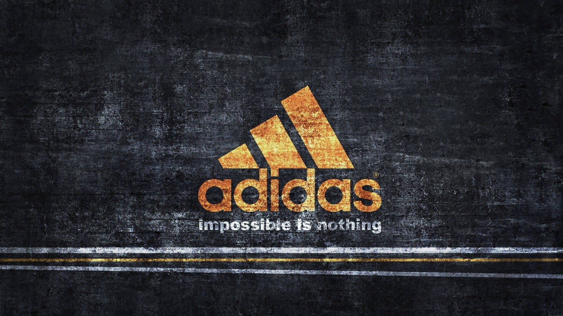 Adidas, golden Adidas logo, impossible is nothing, Full HD Desktop Wallpaper