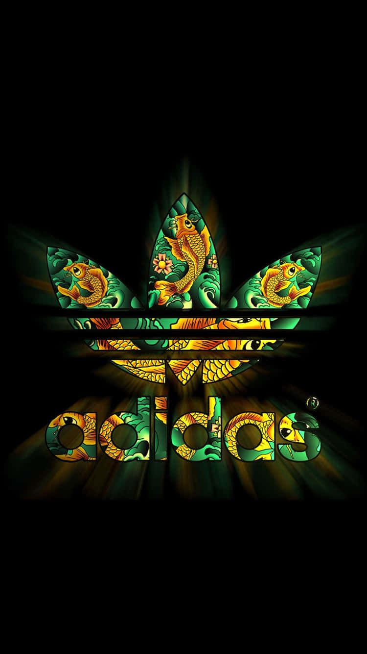 Adidas, stained glass, koi fish, HD Phone Wallpaper
