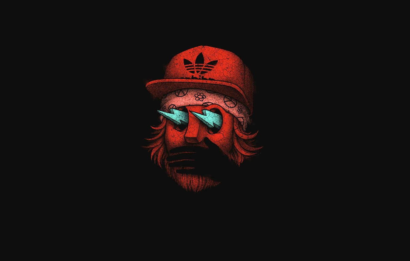 Adidas, cap, red bearded face, HD Desktop Wallpaper