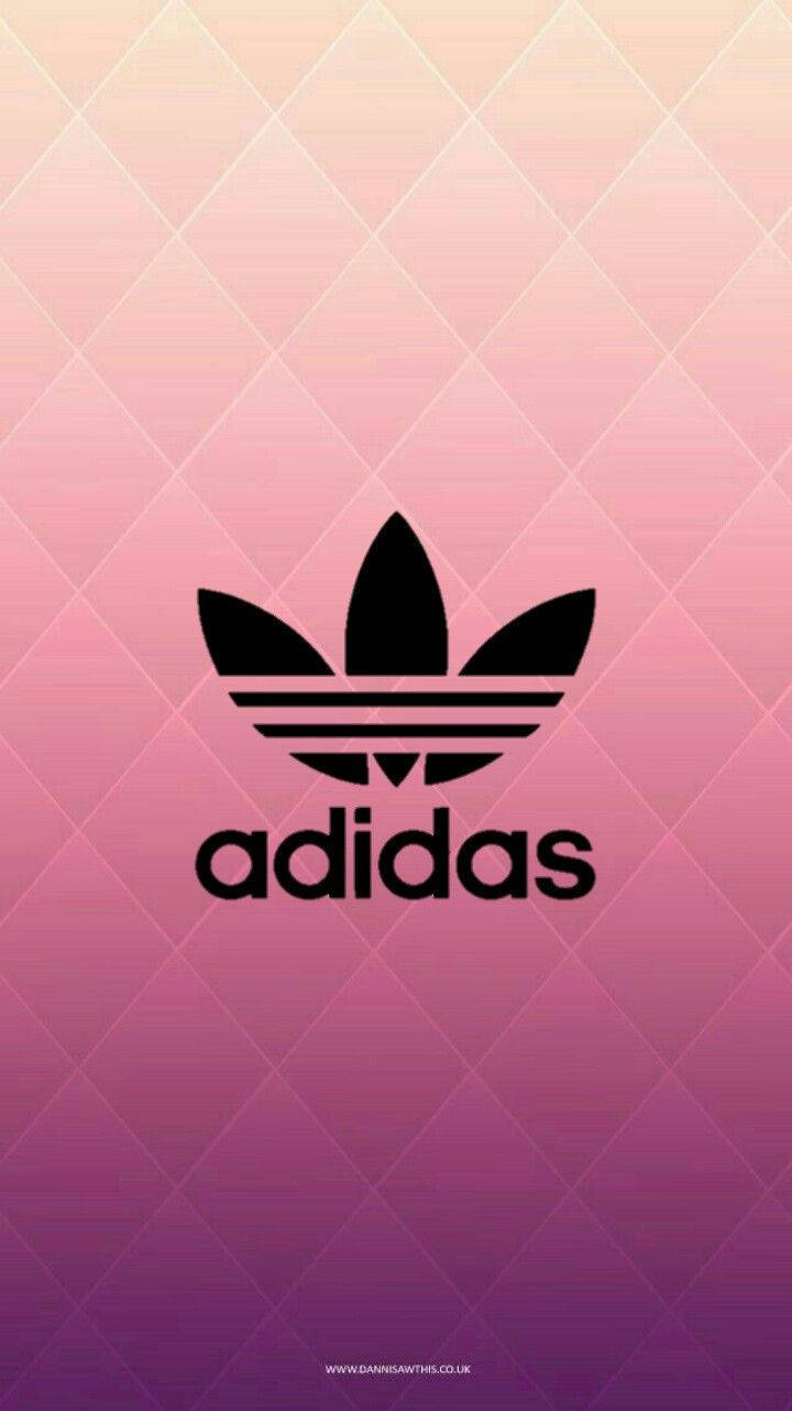 Adidas, pink diamond tiles, gradient pink to purple, HD Phone Wallpaper