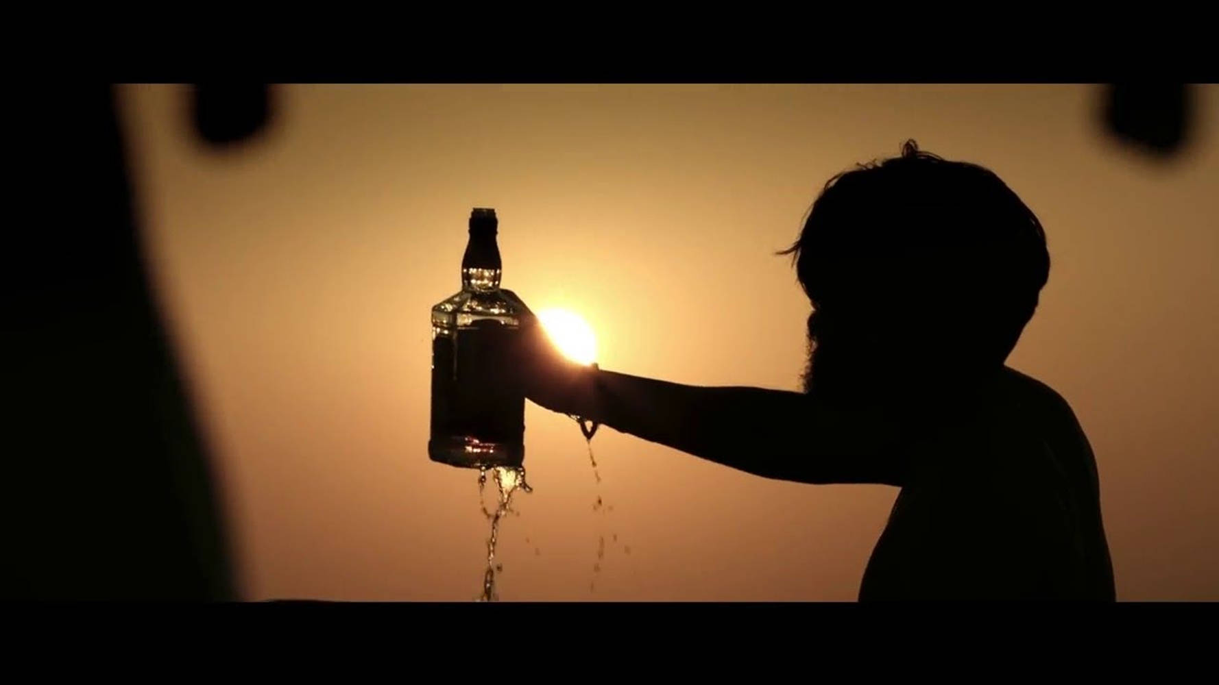 Adithya Varma, silhouette, bearded man, HD Desktop Wallpaper
