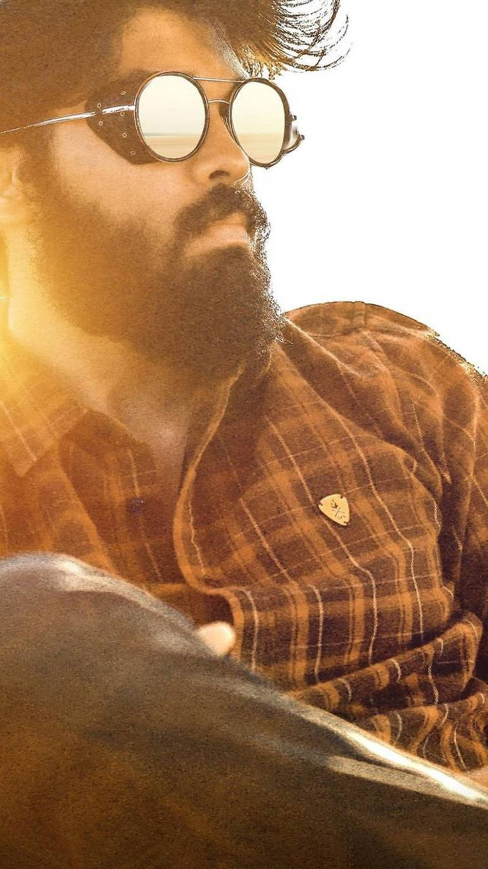 Adithya Varma, bearded man, round sunglasses, HD Phone Wallpaper