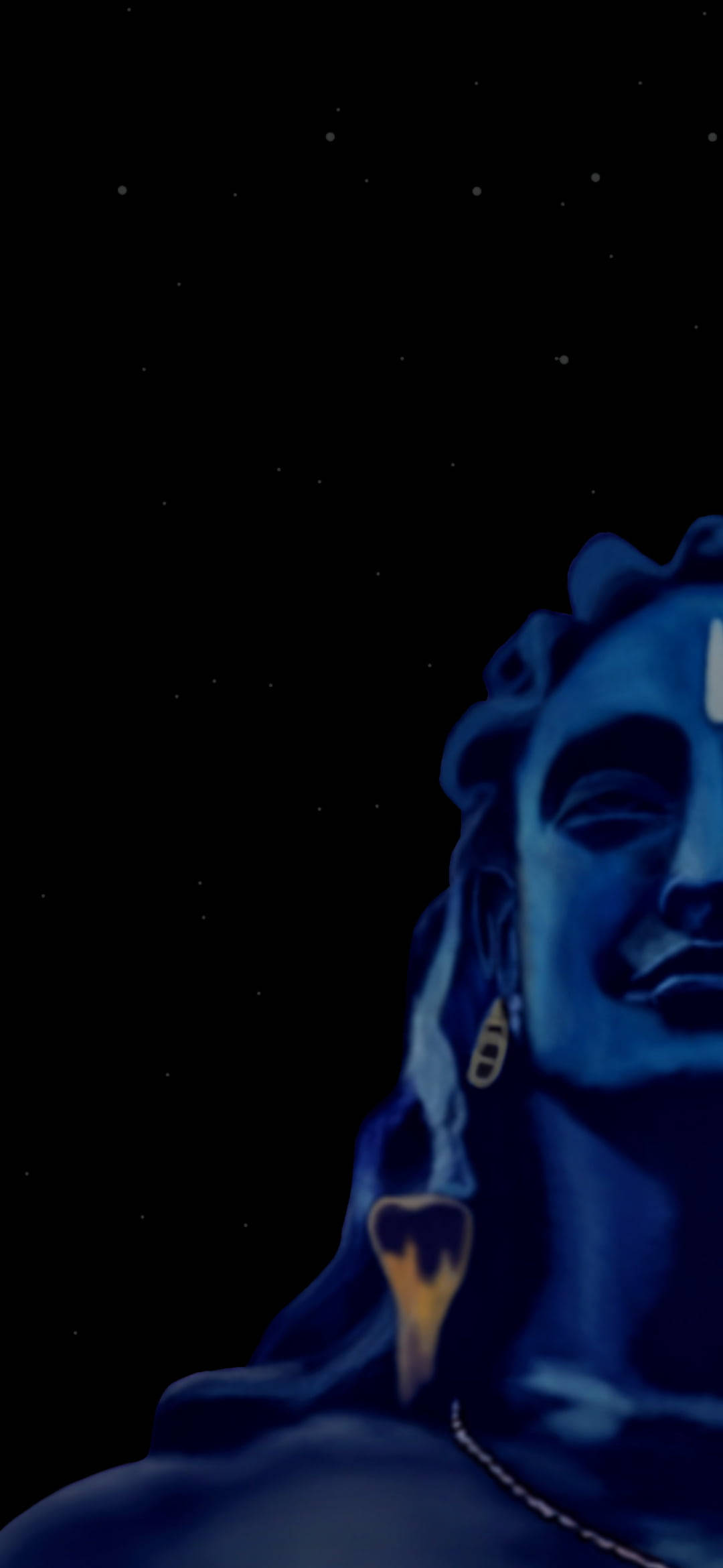 Adiyogi Shiva, blue-skinned, cobra necklace, Full HD Phone Wallpaper