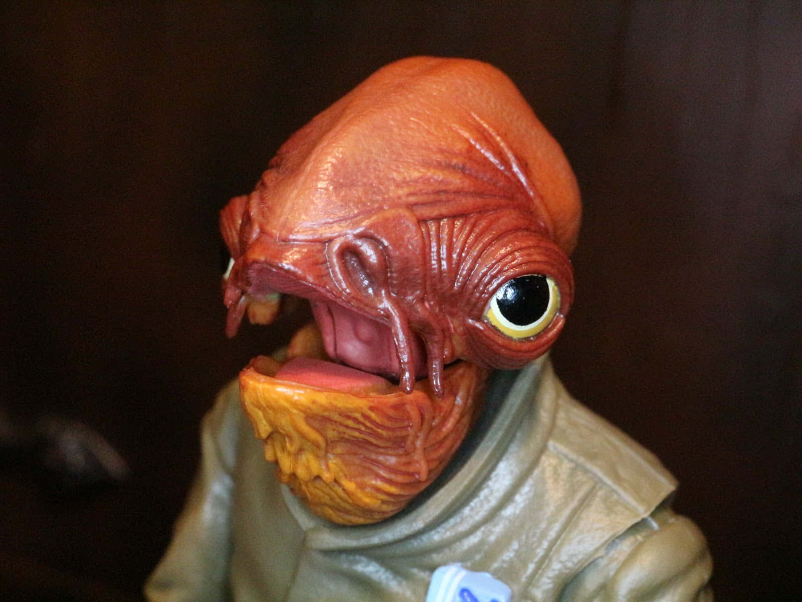 Admiral Ackbar, orange-skinned alien, large yellow-ringed eye, HD Desktop Wallpaper