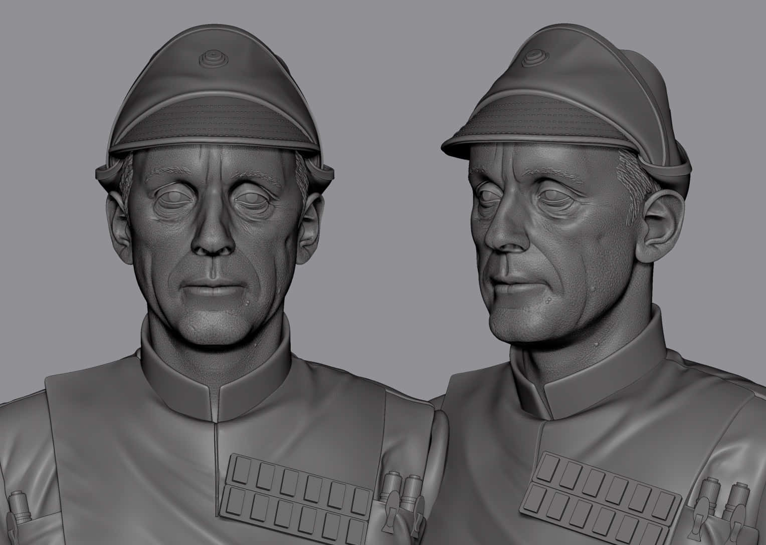 Admiral Piett, 3d-rendered, busts, HD Desktop Wallpaper