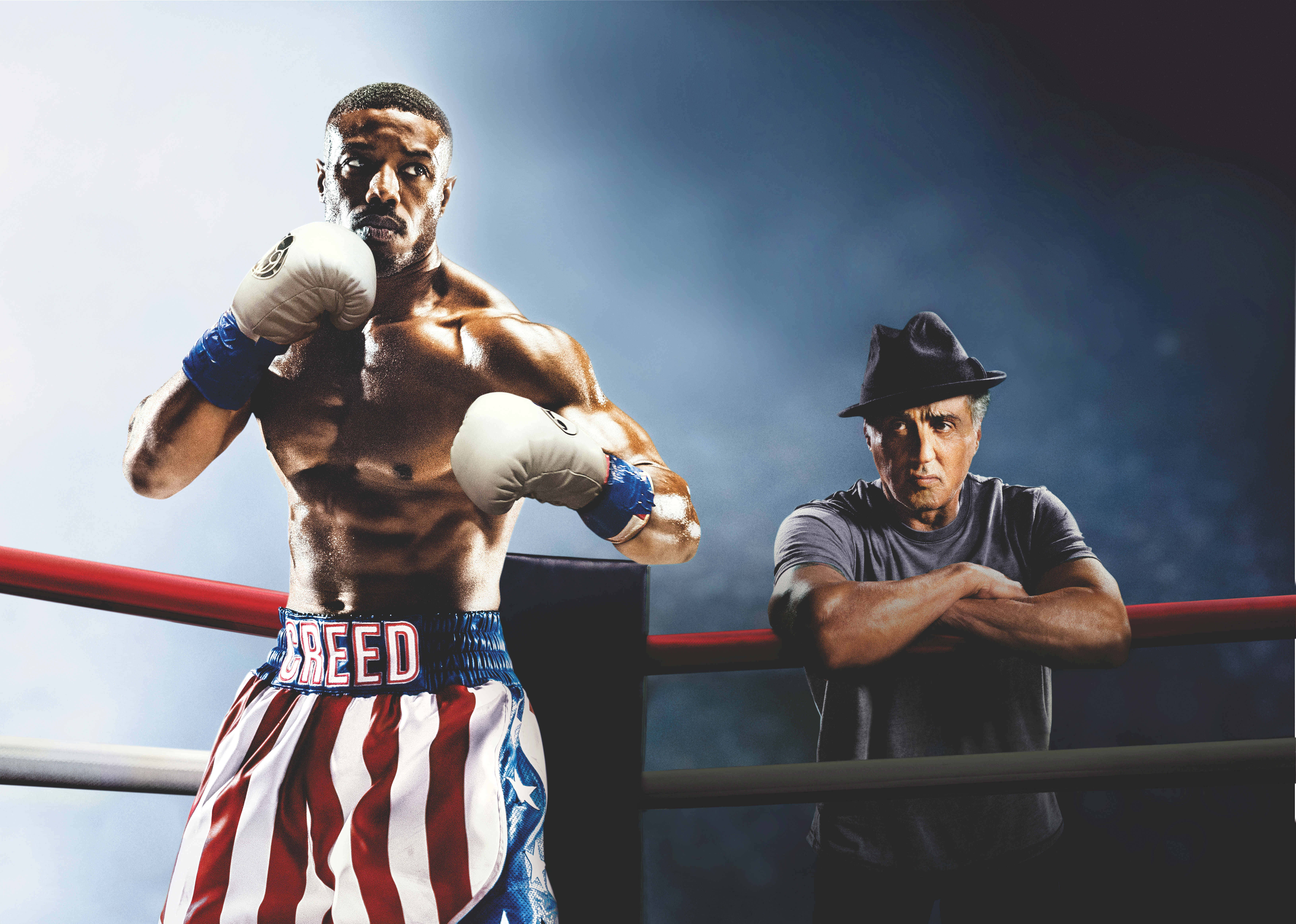 Adonis Creed, ring, patriotic trunks, 5K Desktop Wallpaper