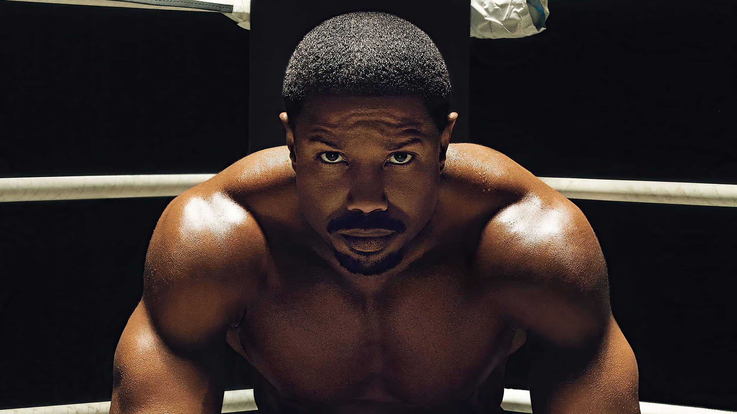 Adonis Creed, boxing ring, dimly lit, 2K Desktop Wallpaper