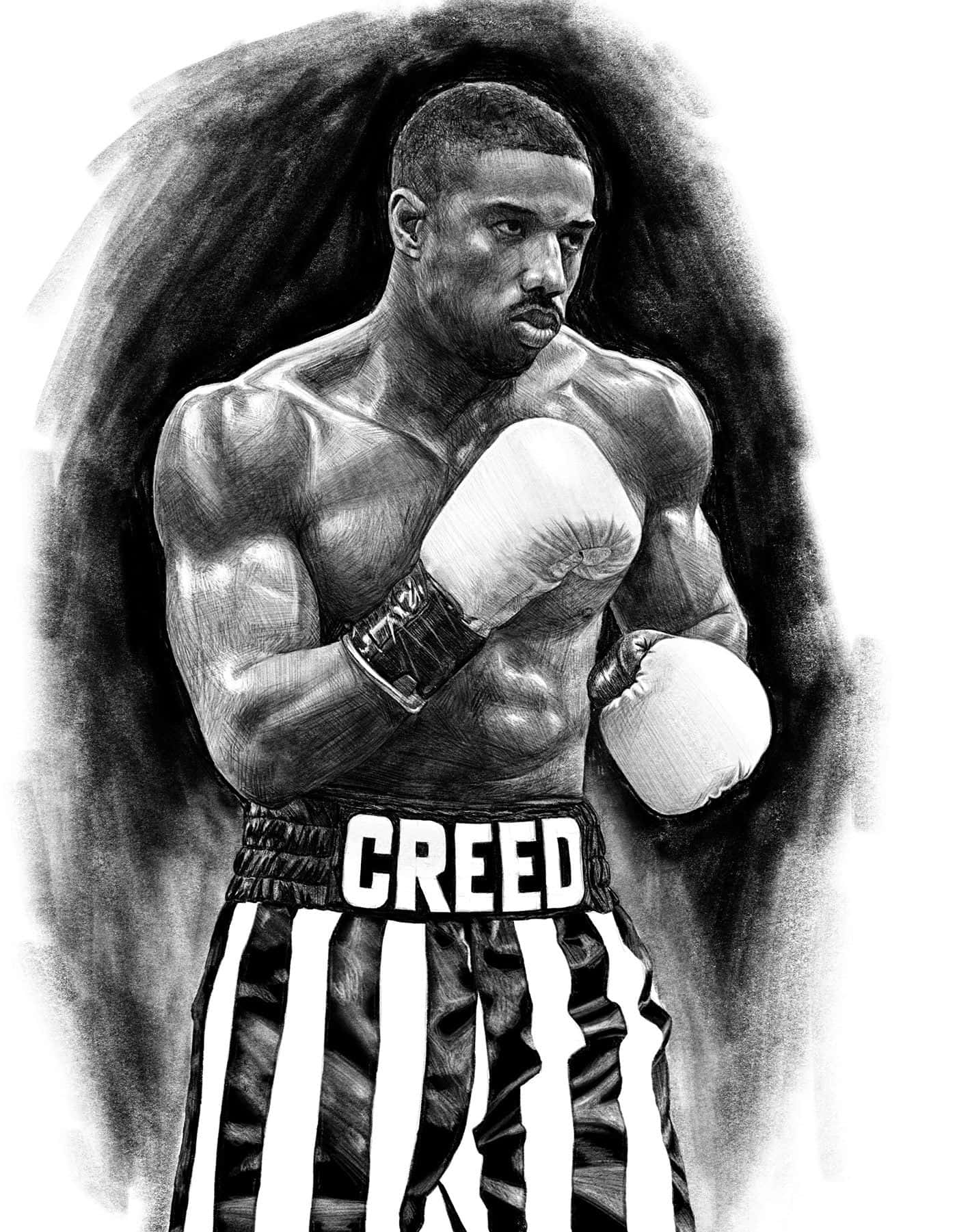 Adonis Creed, Creed, striped trunks, HD Phone Wallpaper