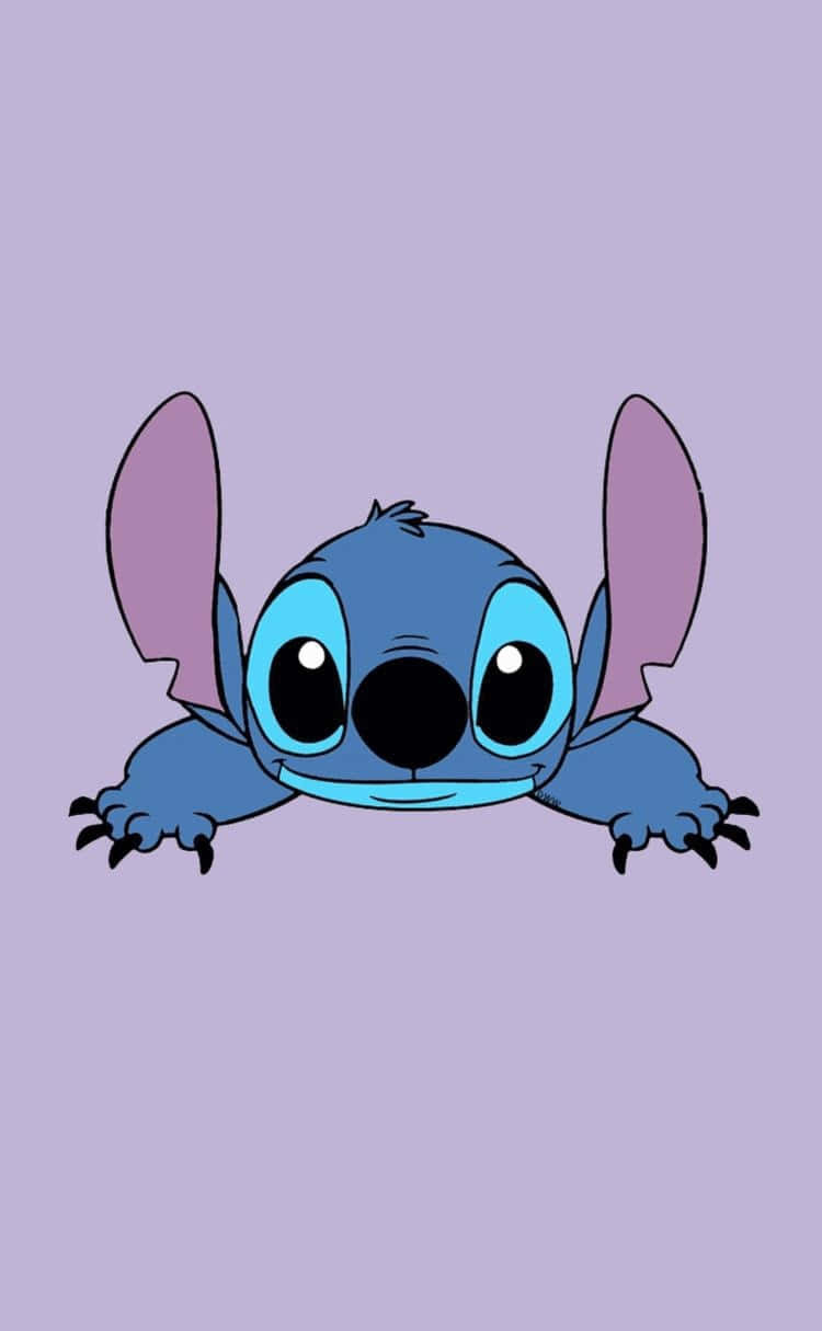Adorable Stitch, purple portrait, blue alien, SD Phone Wallpaper