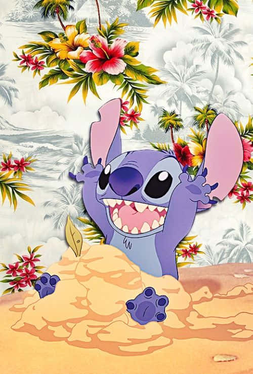 Adorable Stitch, purple alien, big ears, SD Phone Wallpaper
