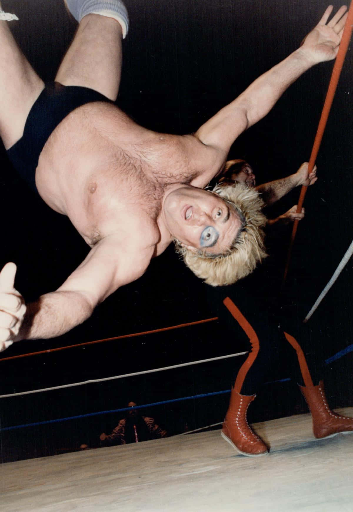 Adrian Adonis, wrestling ring rope, black trunks, HD Phone Wallpaper