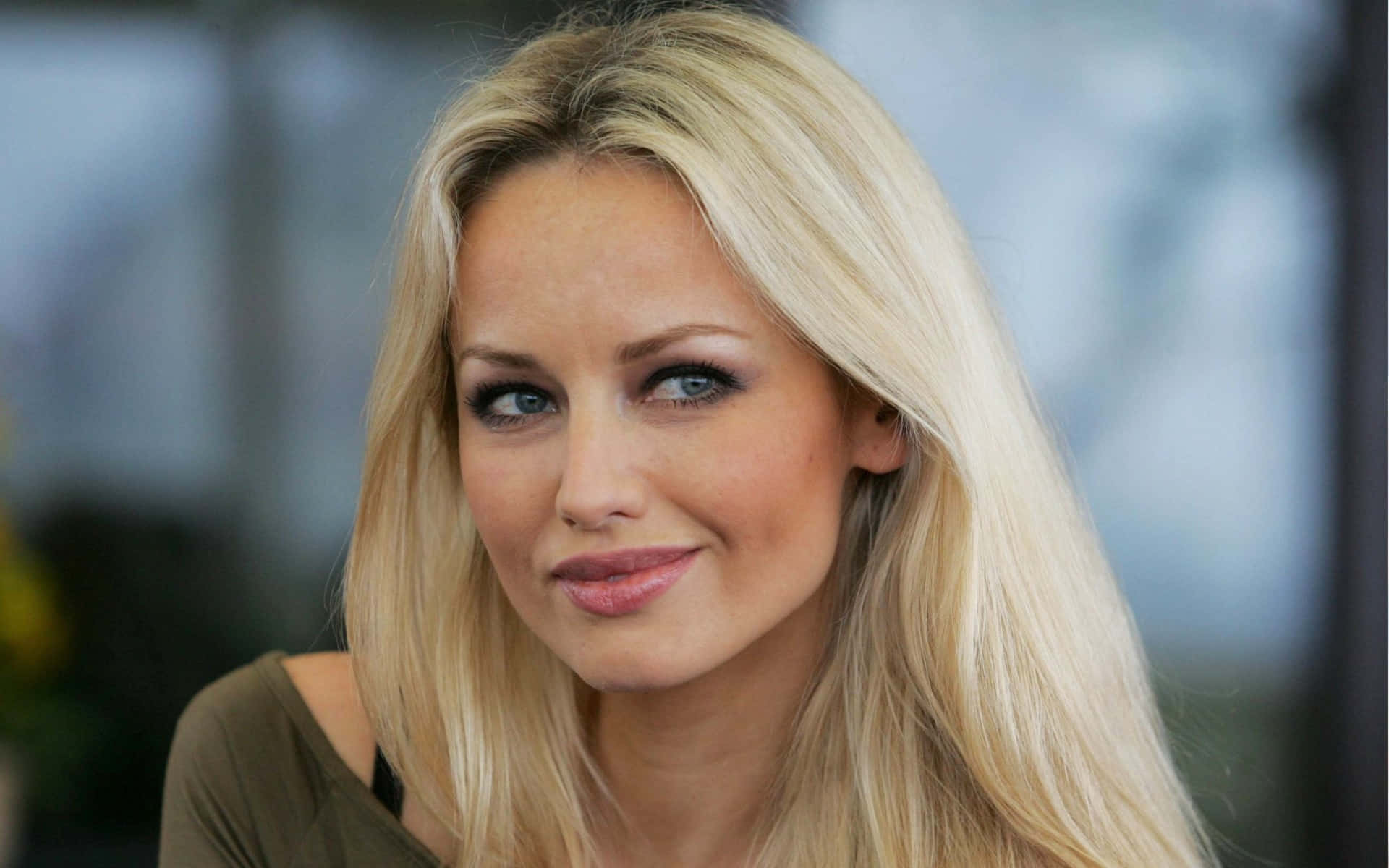 Adriana Sklenarikova, blonde, blue eyes, Full HD Desktop Wallpaper