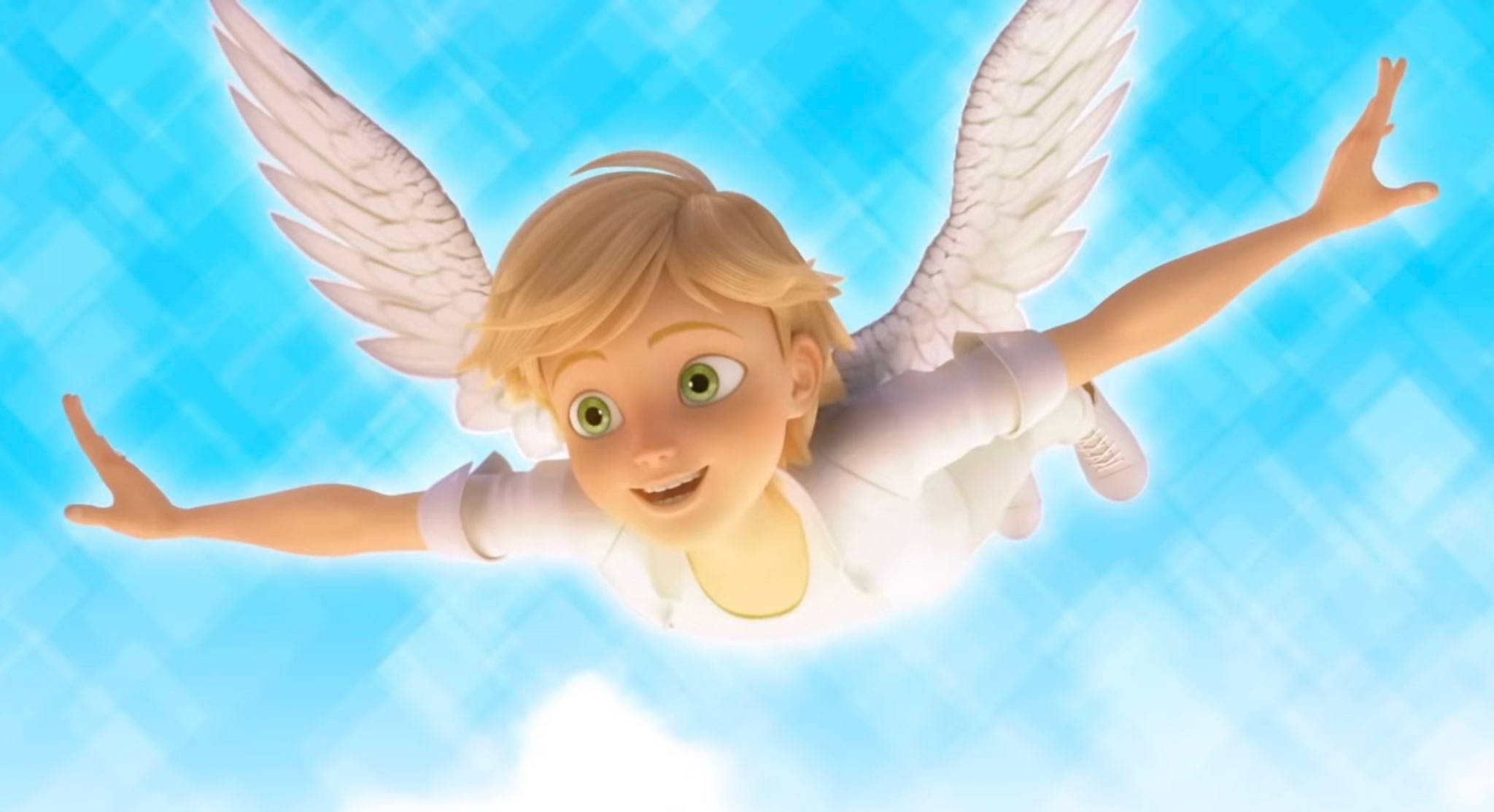 Adrien Agreste, angel, blonde hair, Full HD Desktop Wallpaper