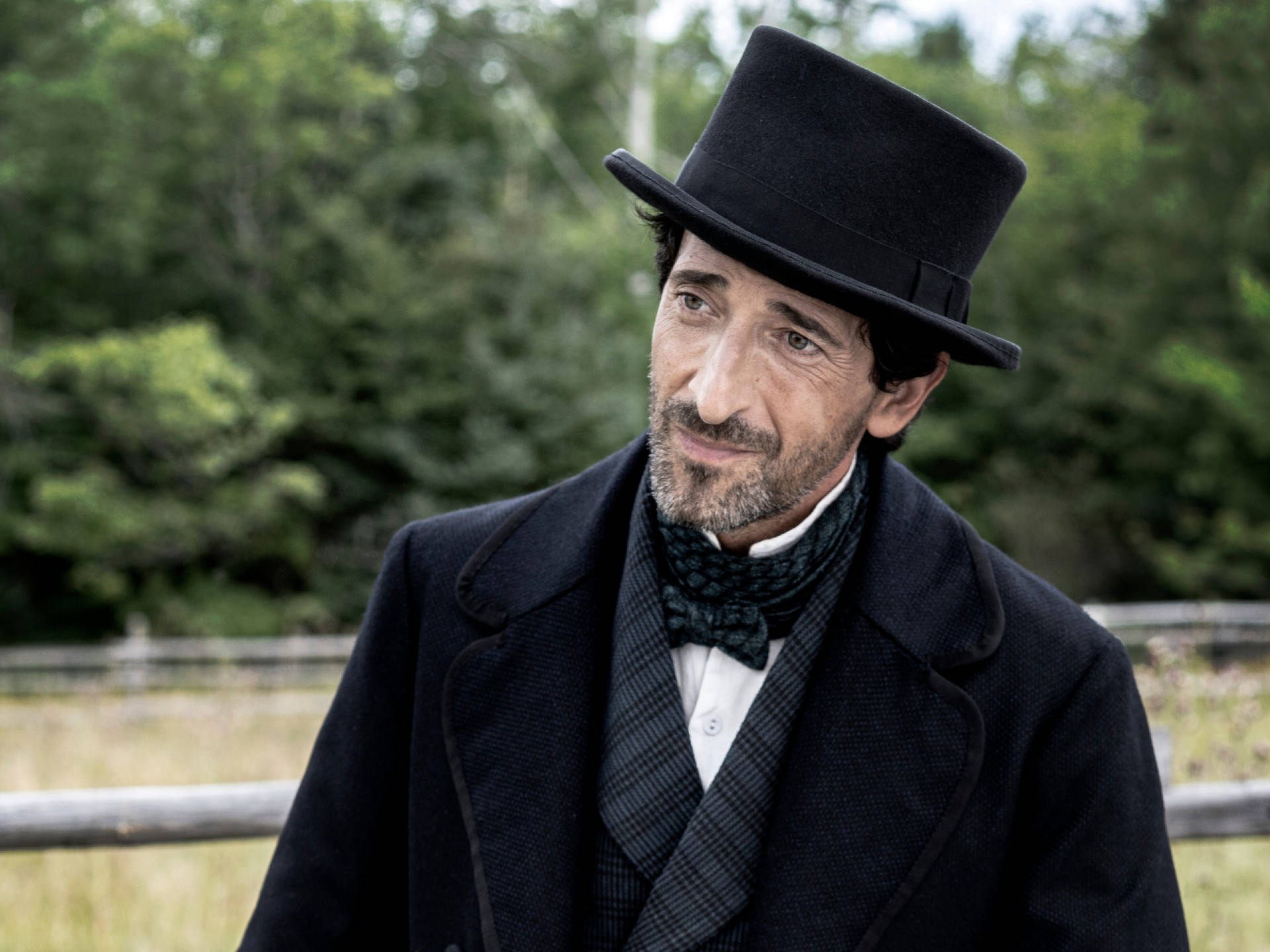 Adrien Brody, chapelwaite, black top hat, Full HD Desktop Wallpaper