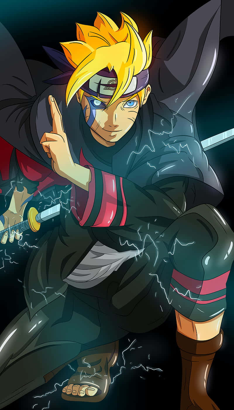 Boruto, lightning, dark background, HD Phone Wallpaper