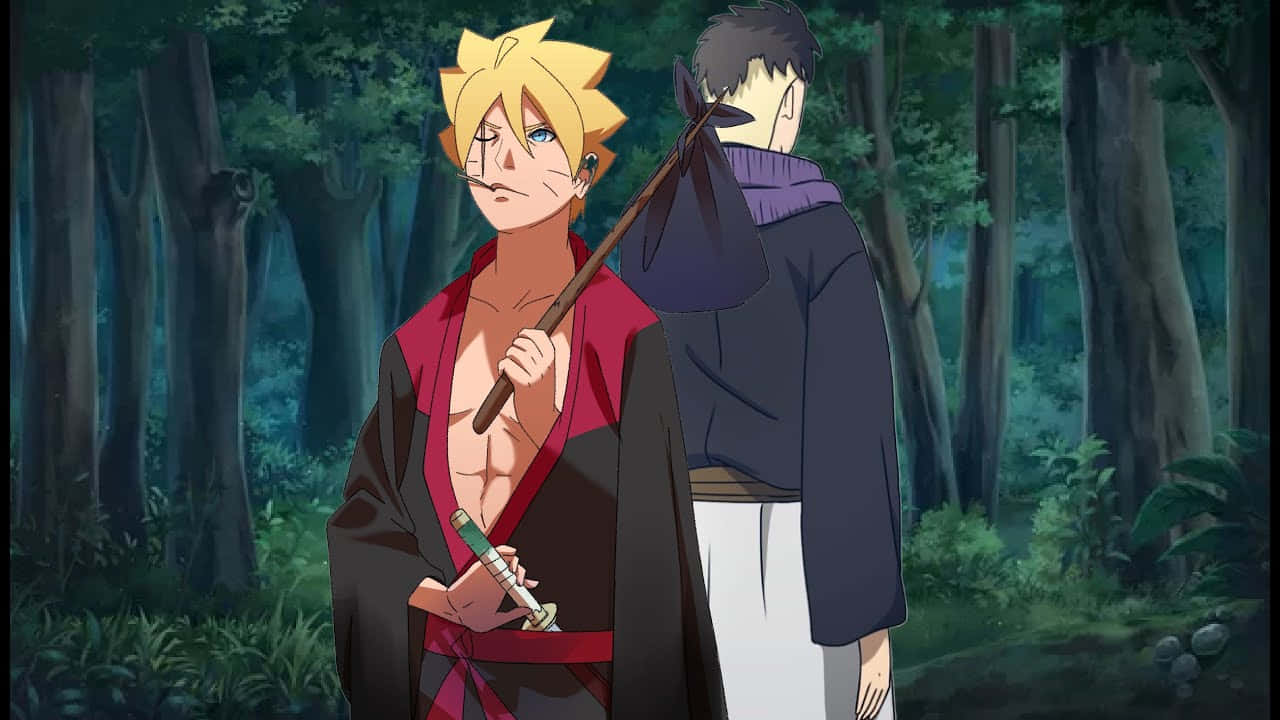 Adult Boruto, spiky blonde hair, sword, HD Desktop Wallpaper
