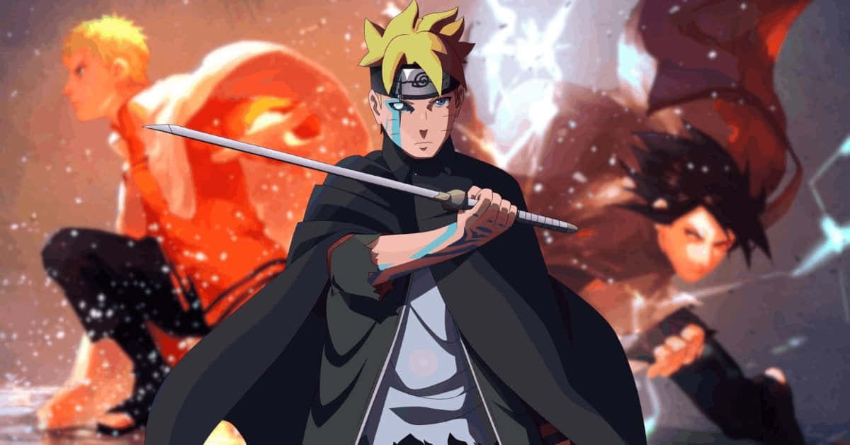 Adult Boruto, spiky blonde hair, sword, SD Desktop Wallpaper