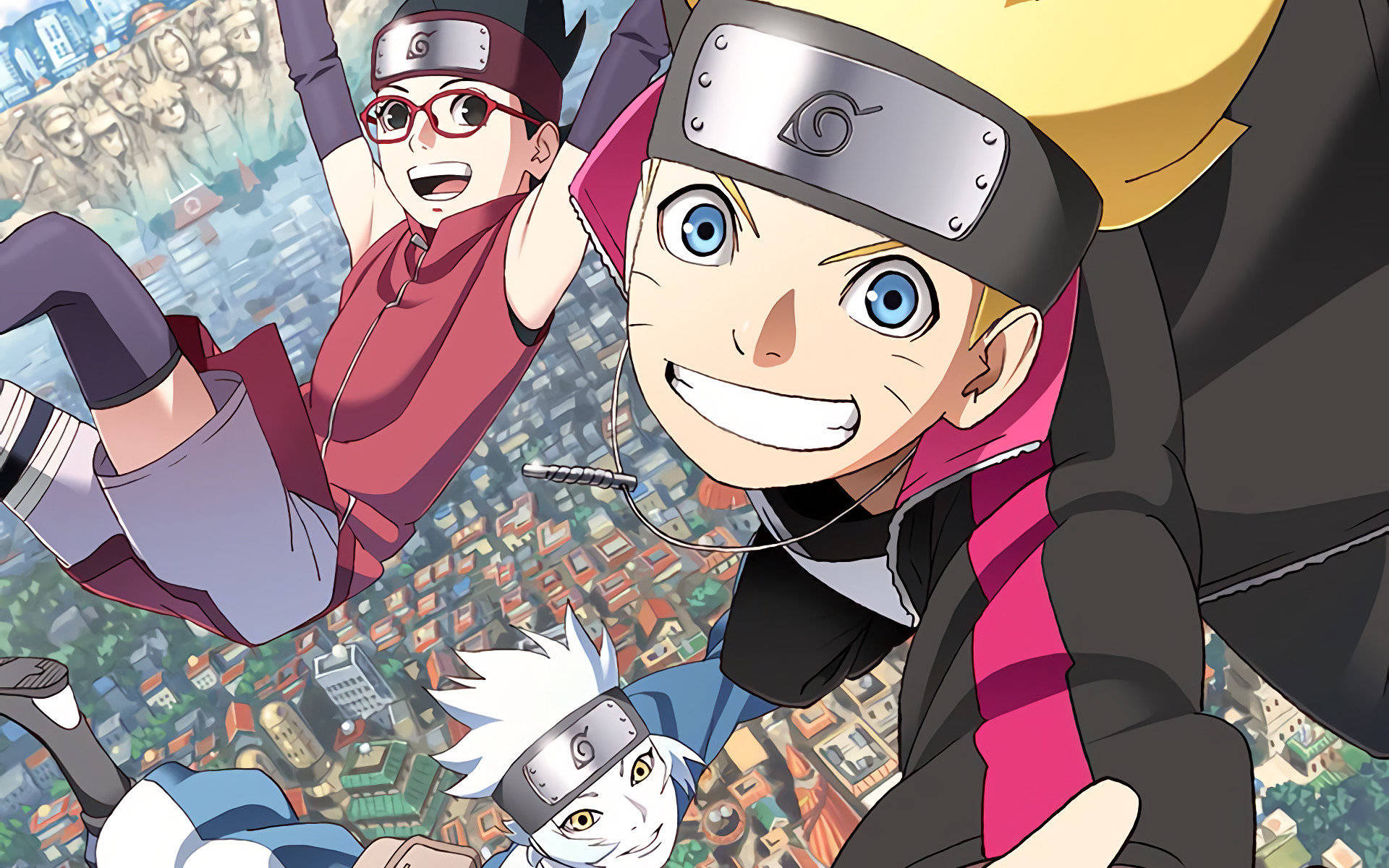 Boruto, friends, anime ninja characters, Full HD Desktop Wallpaper