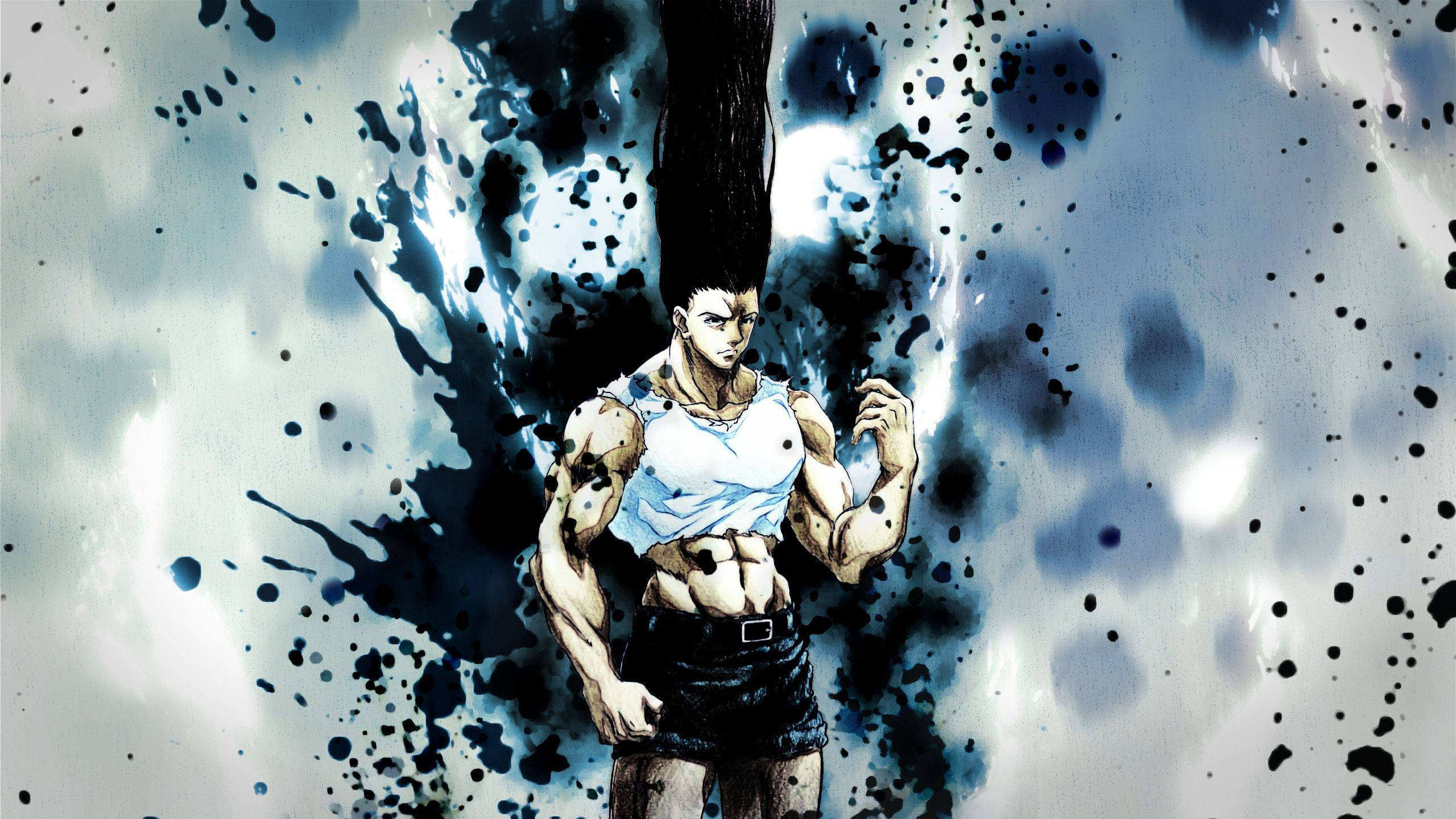 Adult Gon, topknot, stormy backdrop, 2K Desktop Wallpaper