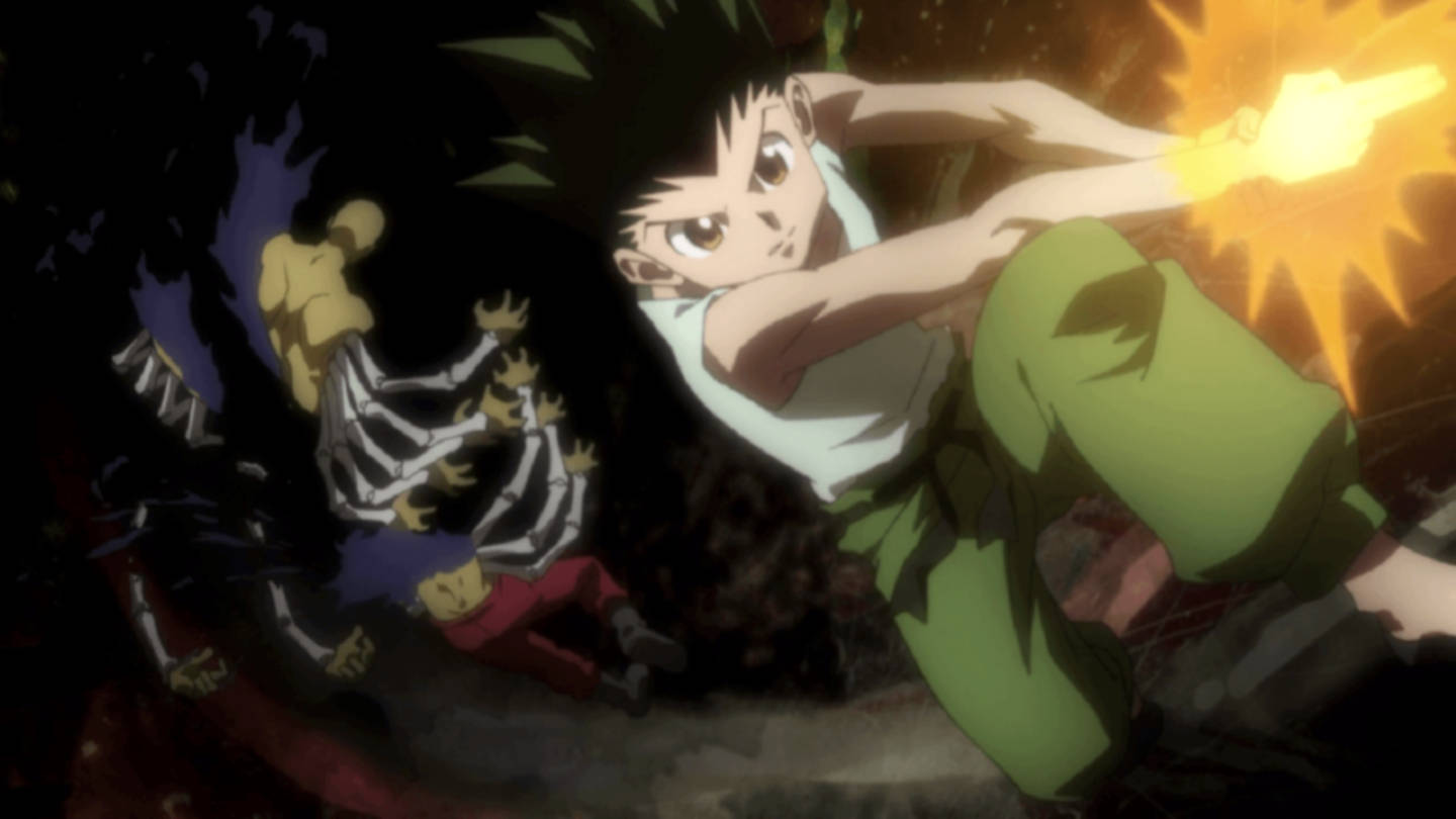 Adult Gon, scissors technique, green pants, HD Desktop Wallpaper