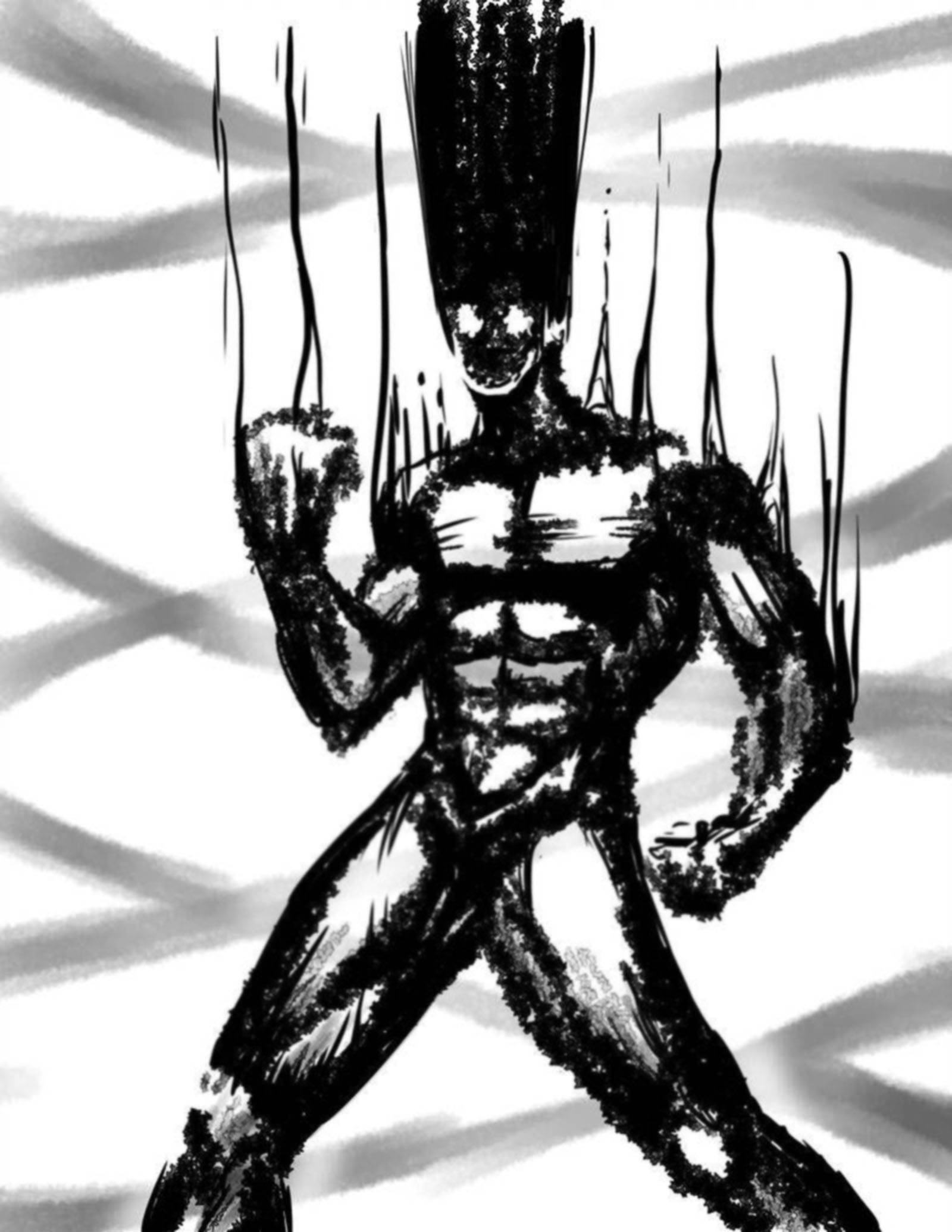 Adult Gon, charcoal drawing, muscular anime character, Full HD Phone Wallpaper