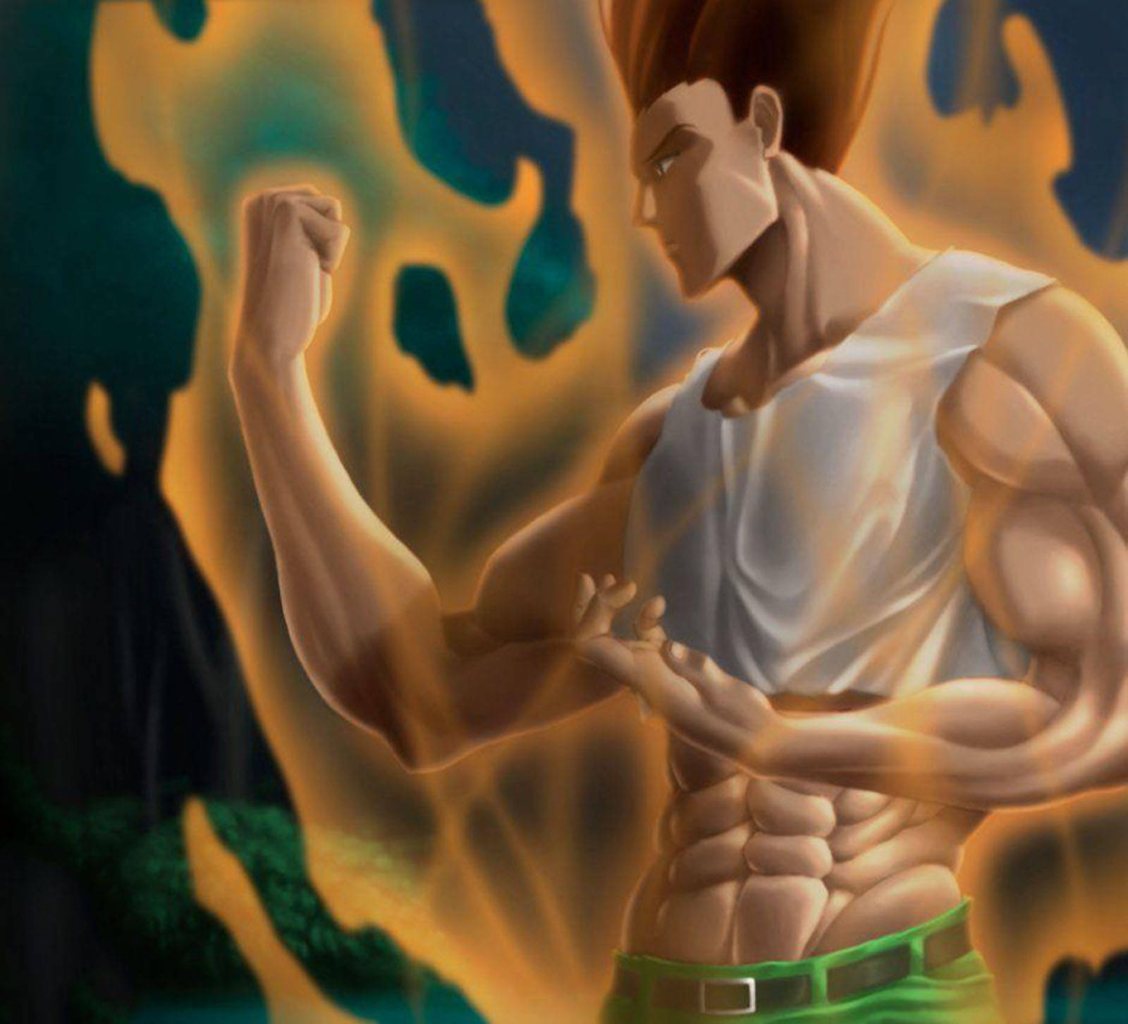 Adult Gon, muscular anime man, bicep, HD Desktop Wallpaper