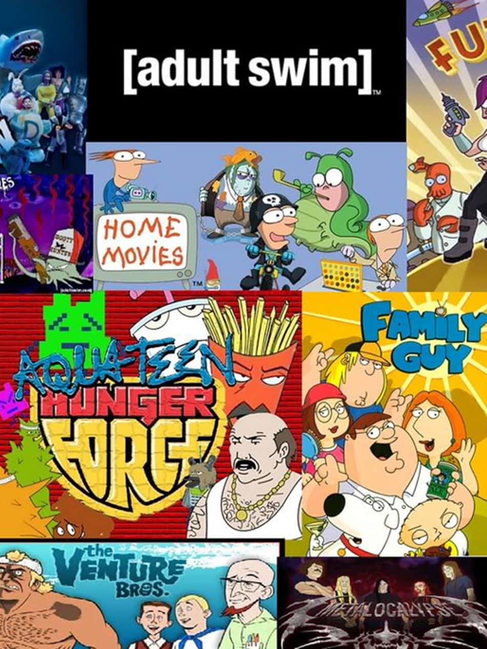 Adult Swim, animated shows, quirky cartoon characters, SD Phone Wallpaper