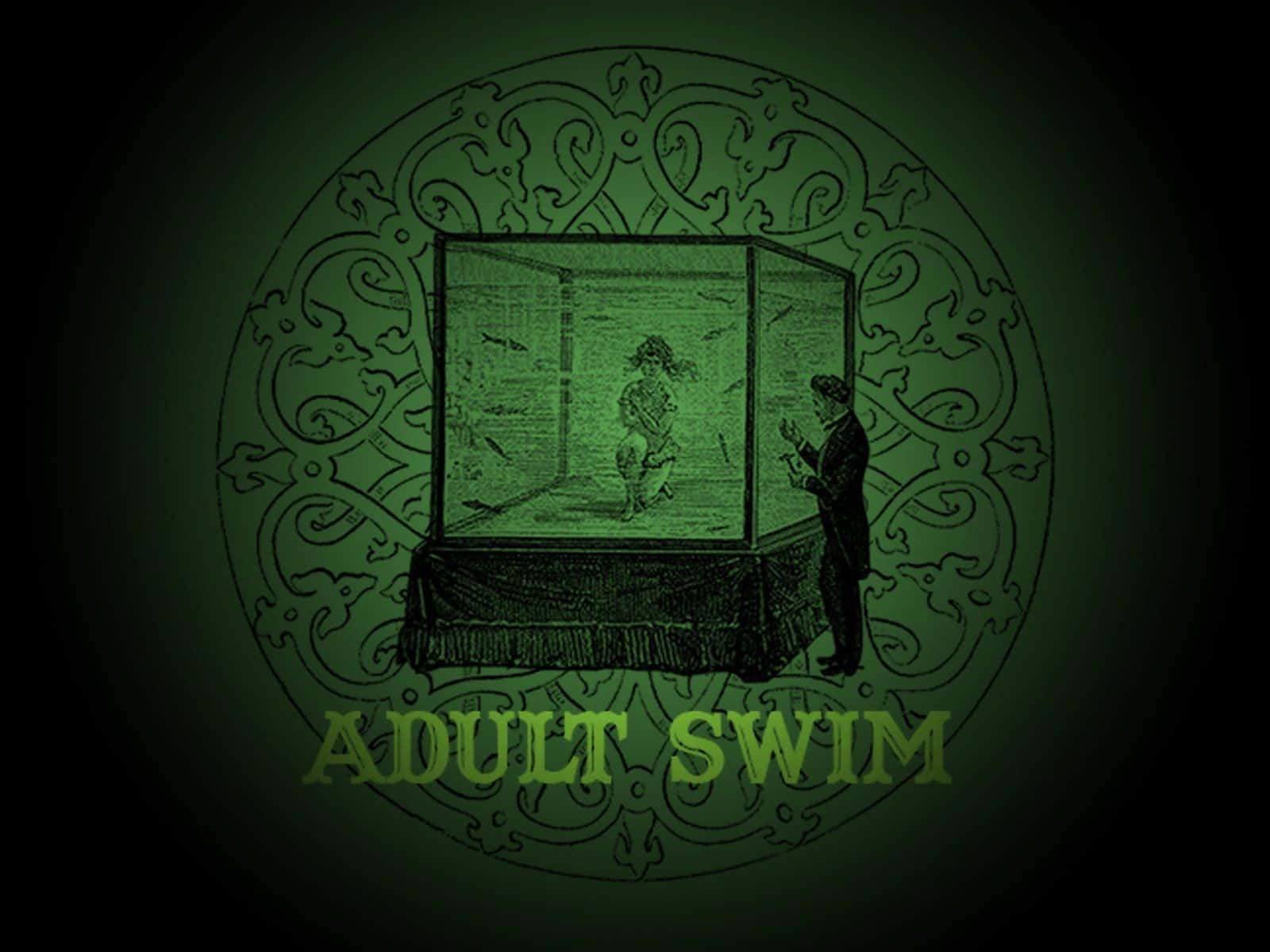 Adult Swim, green light, glass case, HD Desktop Wallpaper