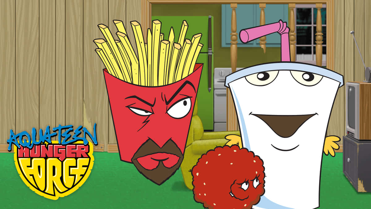 Adult Swim, retro kitchen, angry red fries, SD Desktop Wallpaper