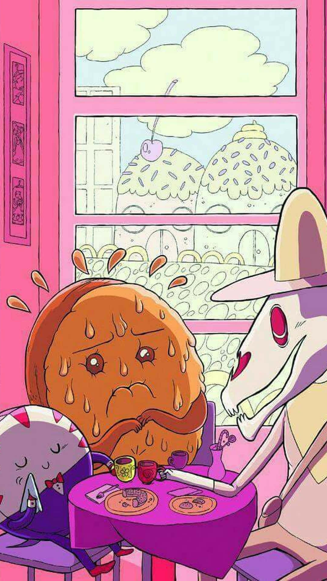 Adventure Time, iPhone, cartoon cookie character, Full HD Phone Wallpaper