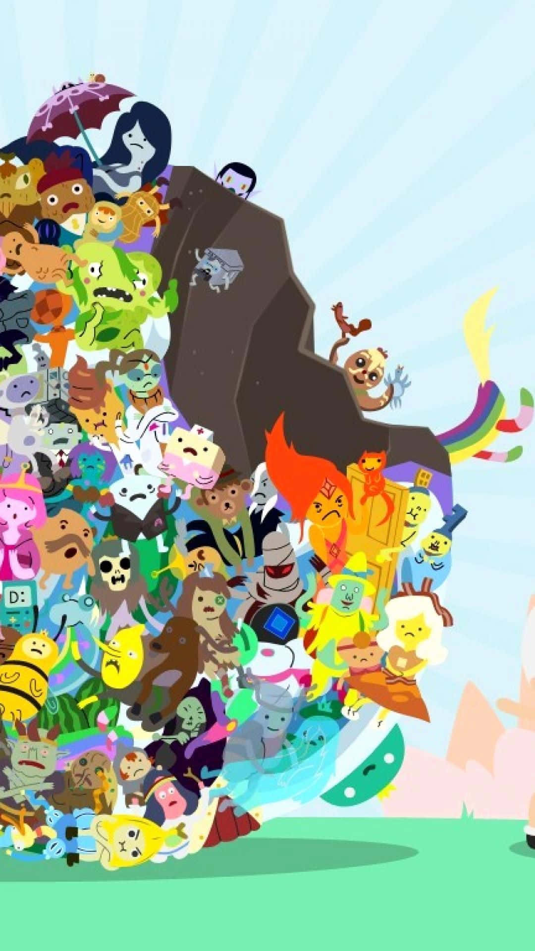 Adventure Time, iPhone, cartoon mountain, Full HD Phone Wallpaper